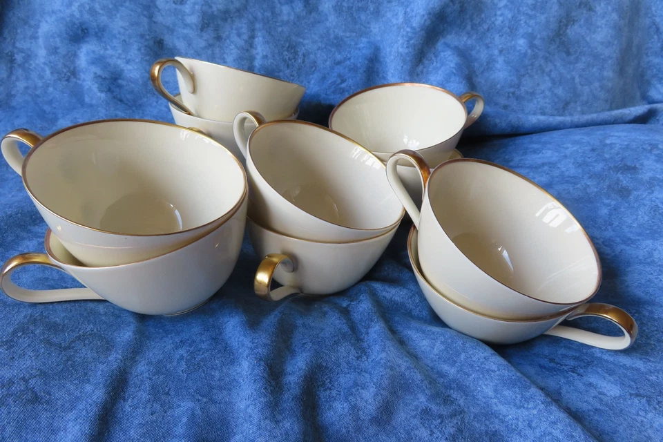 H & C Selb Bavaria Germany Heinrich Anmut Goldrand Tassen Untertassen 10 St. - Bild 2 von 4