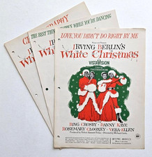 3 "WHITE CHRISTMAS" Movie Sheet Music Pieces