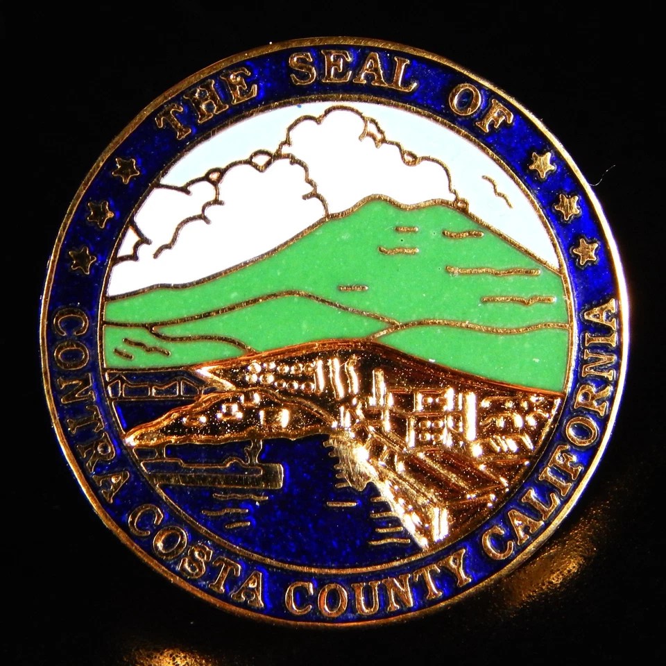 THE SEAL OF CONTRA COSTA COUNTY CALIFORNIA LAPEL PIN ENAMEL GOVERNMENT SEAL - Image 3 of 4