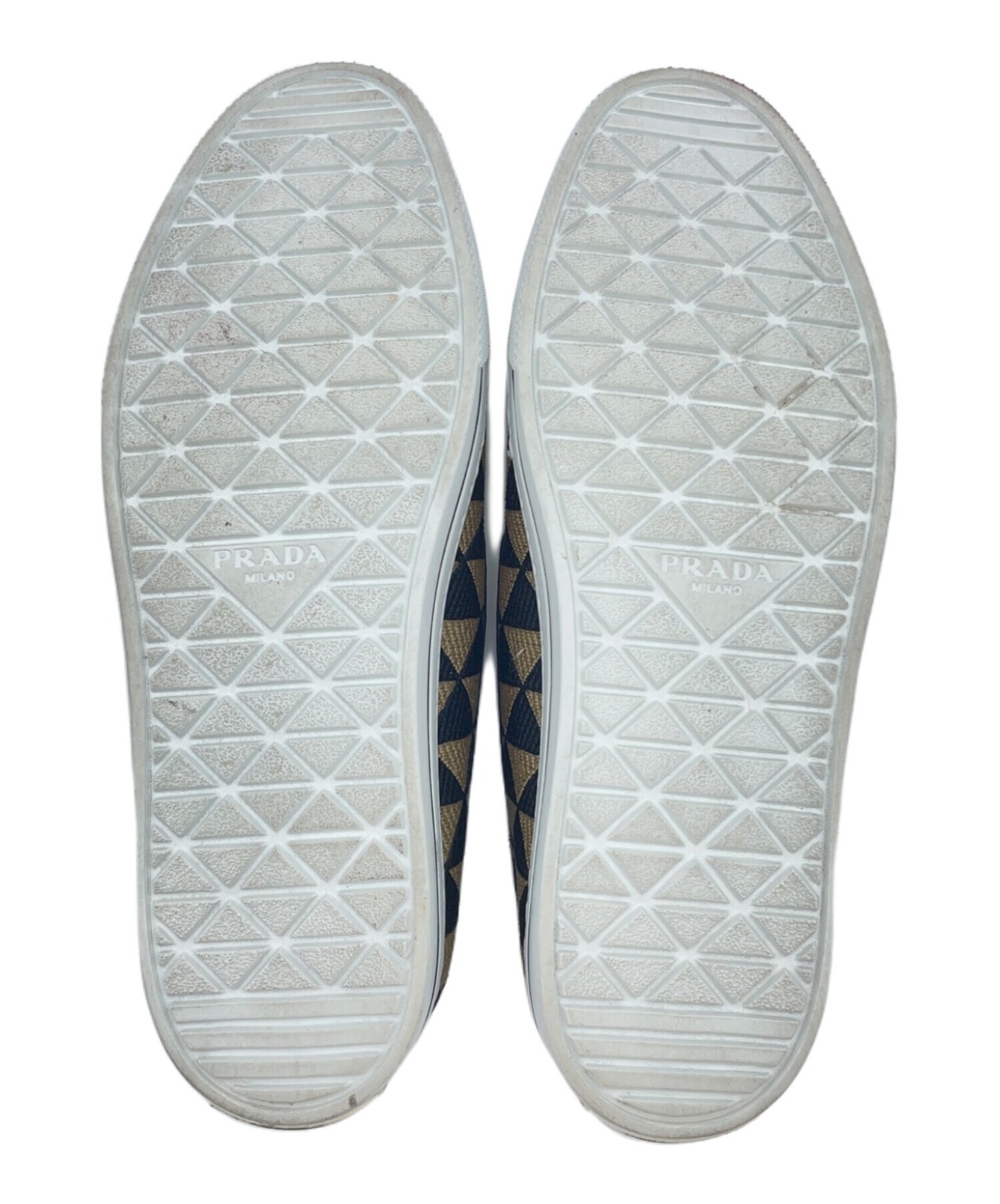 PRADA Flat Shoes Women's Size 35 Beige Cloth image 6