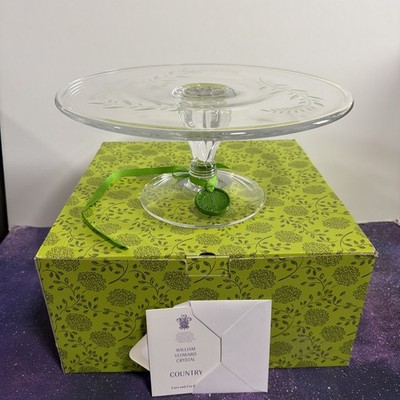 William Yeoward Country Jasmine Cake Stand Only Crystal Etched Branches NEW