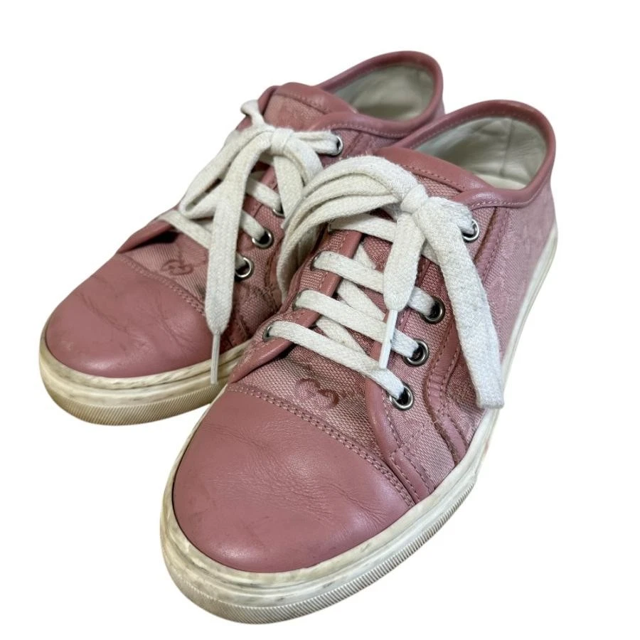 Baskets basses femme GUCCI GG cuir rose EU34,5/US4,5 authentiques
