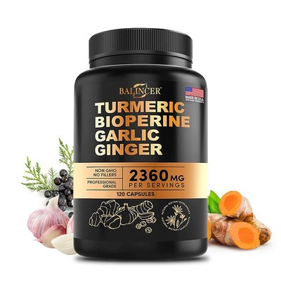 Turmeric Extract Black Pepper Supports Immune System Antioxidant 120 Pills 
