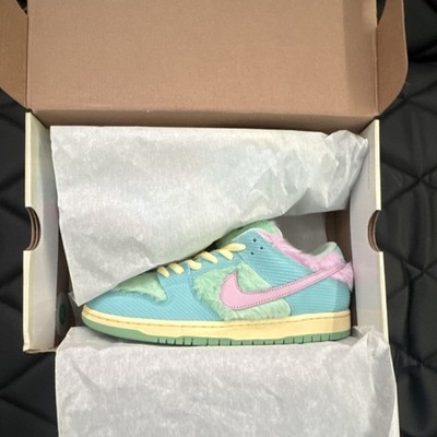 Nike SB Dunk Low Pro QS VERDY Blue Green Pink FN6040-400