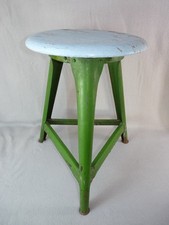 antik AMA Hocker H. 50cm Werkstatt Industrie Arbeit Bauhaus 1930er wie Rowac alt