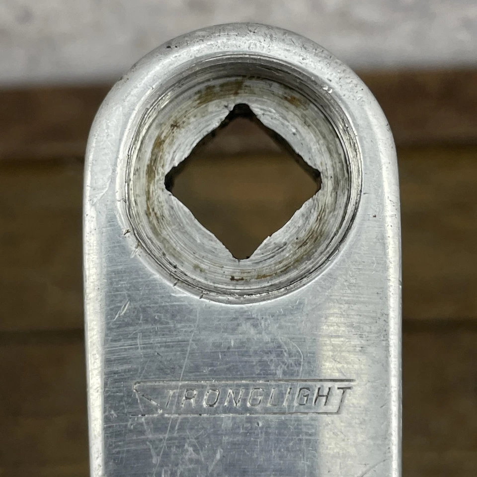 Manivela vintage Stronglight 93 170 mm 14x125 rosca francesa cuadrada 122 BMX carretera Foto 3 de 4