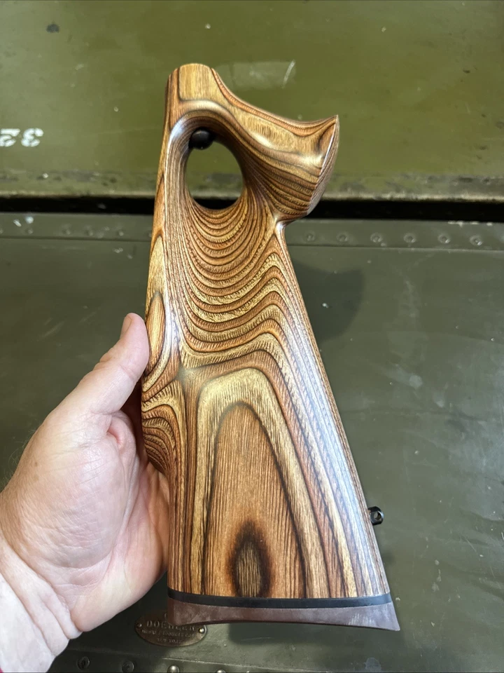 Rare H&R Ultra Varmint Laminated Thumb hole Butt Stock. With Stock Bolt - Image 2 of 4