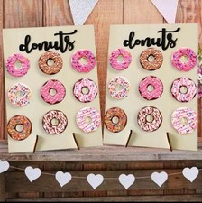 Donut Doughnut Wall Stand Wooden Party Wedding Favour Birthday Sweet Candy Cart