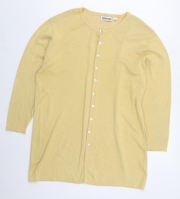 Beigefarbener Damen-Cardigan Pullover Kaleidoscope Größe 14