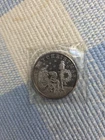 1992 Merry Christmas Silver Coin 1 Oz .999 Pure Toned Wreath Rabbitt Art Round