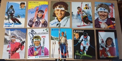 10x Autogramme Ski Alpine / Olympia 80er Jahre Original Signiert + K 2033