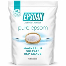 Epsom Salt 19 lb. Magnesium Sulfate USP. Resealable Epsom Salt Bag Unscented,...