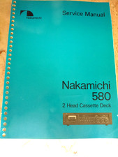 Nakamichi 580 Magnetofon Fabryczna instrukcja serwisowa z niesamowitymi wykresami
