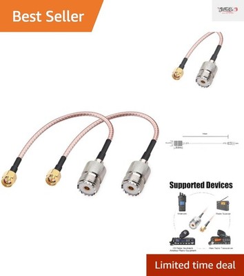 High-Quality 6'' SMA Male to UHF SO-239 Connectors for RF Applications