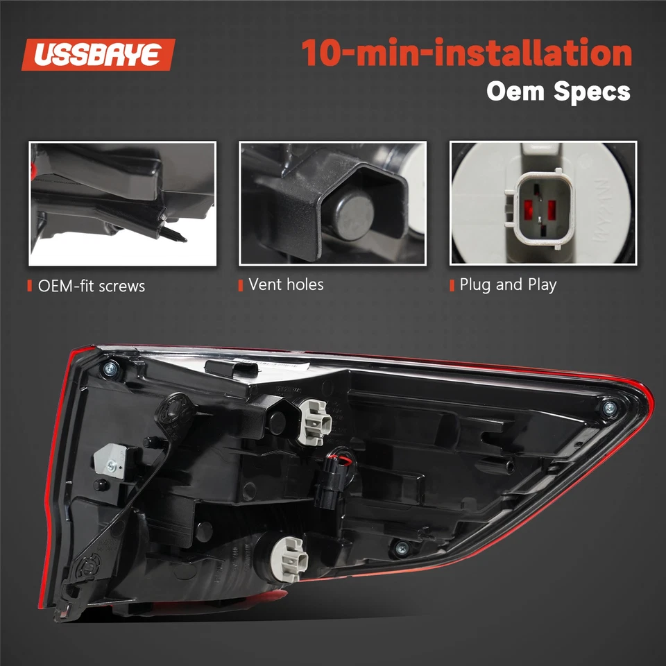 For 2014-2020 Acura Mdx Halogen Tail Light with Bulb Left Driver Side Foto 4 de 4