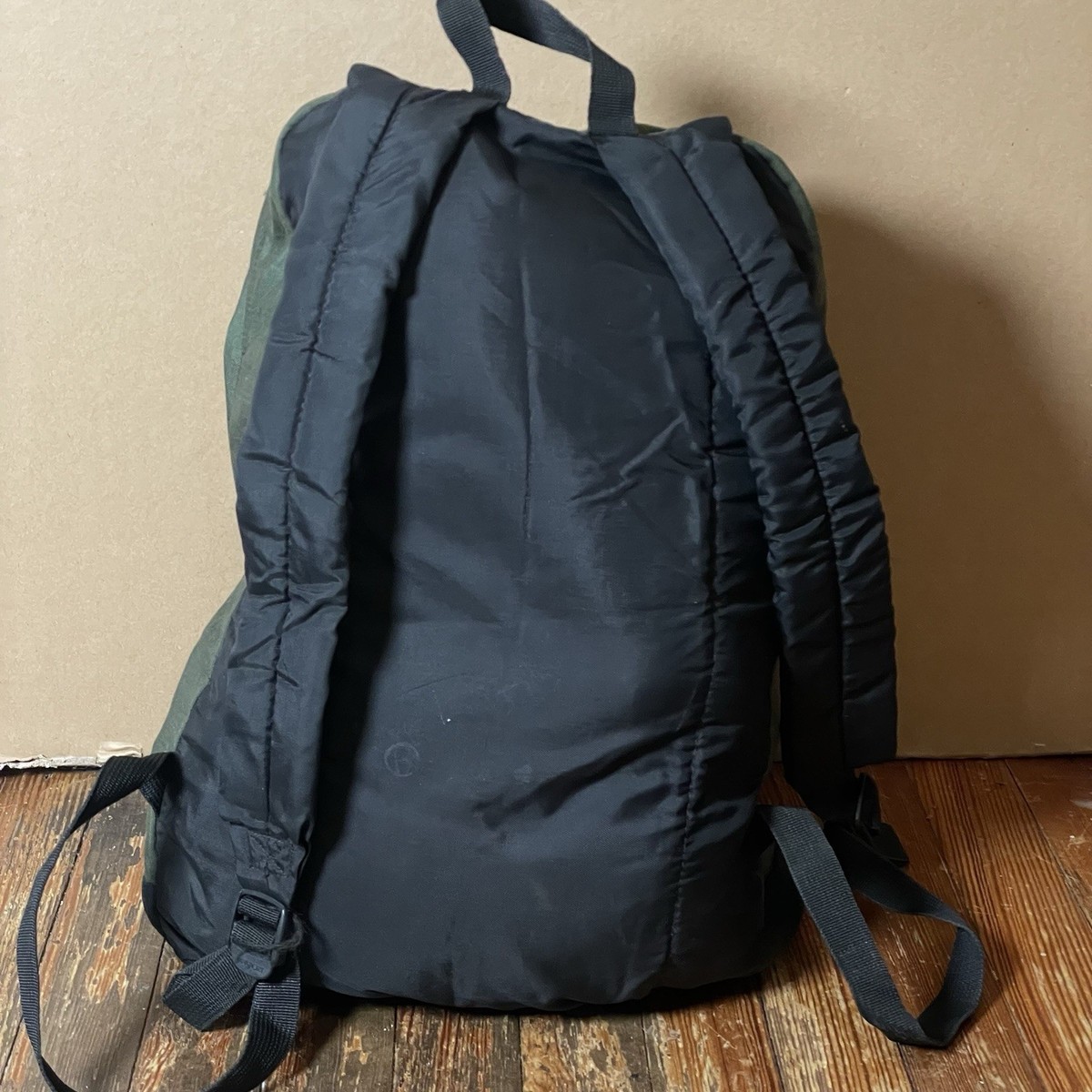 Vintage 90s Jansport Backpack Green Black Bookbag Camping Mexico