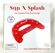 NEW SUN N SPLASH Pool Float Lounger Oversized Inflatable Heavy Duty Red Stars