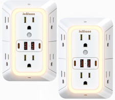 Outlet Extender with Night Light, Multi Plug Outlet Surge Protector,6 Outlet Spl