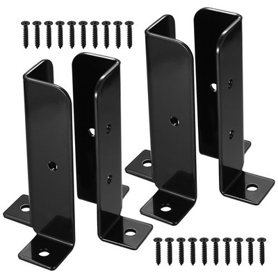 Deck Post Anchor, 4 Pcs Adjustable Post Base Brackets, Heavy Duty Wood Fence Per