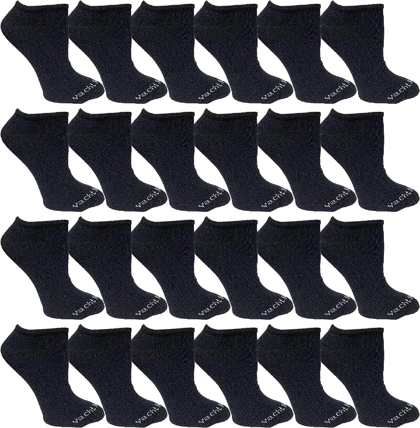 24 PK of Wholesale Women’s Cotton Shoe Liner Training Socks Size 9-11 (Navy)