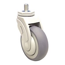 Zoro Select P17s-Rp040k-St85 Stem Caster, 4"Dia, Polyolefin, 190Lb,