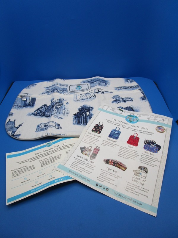 THE LAUNDRY COMPANY TLC Laundry Gym Bag Blue White LA Area Print NWOT