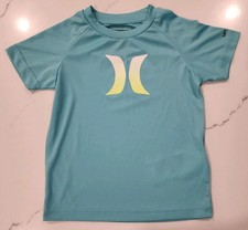 Hurley Boy's H2O- DRI, UPF 50 Graphic Short Sleeve, Aurora Green, Great Cond.