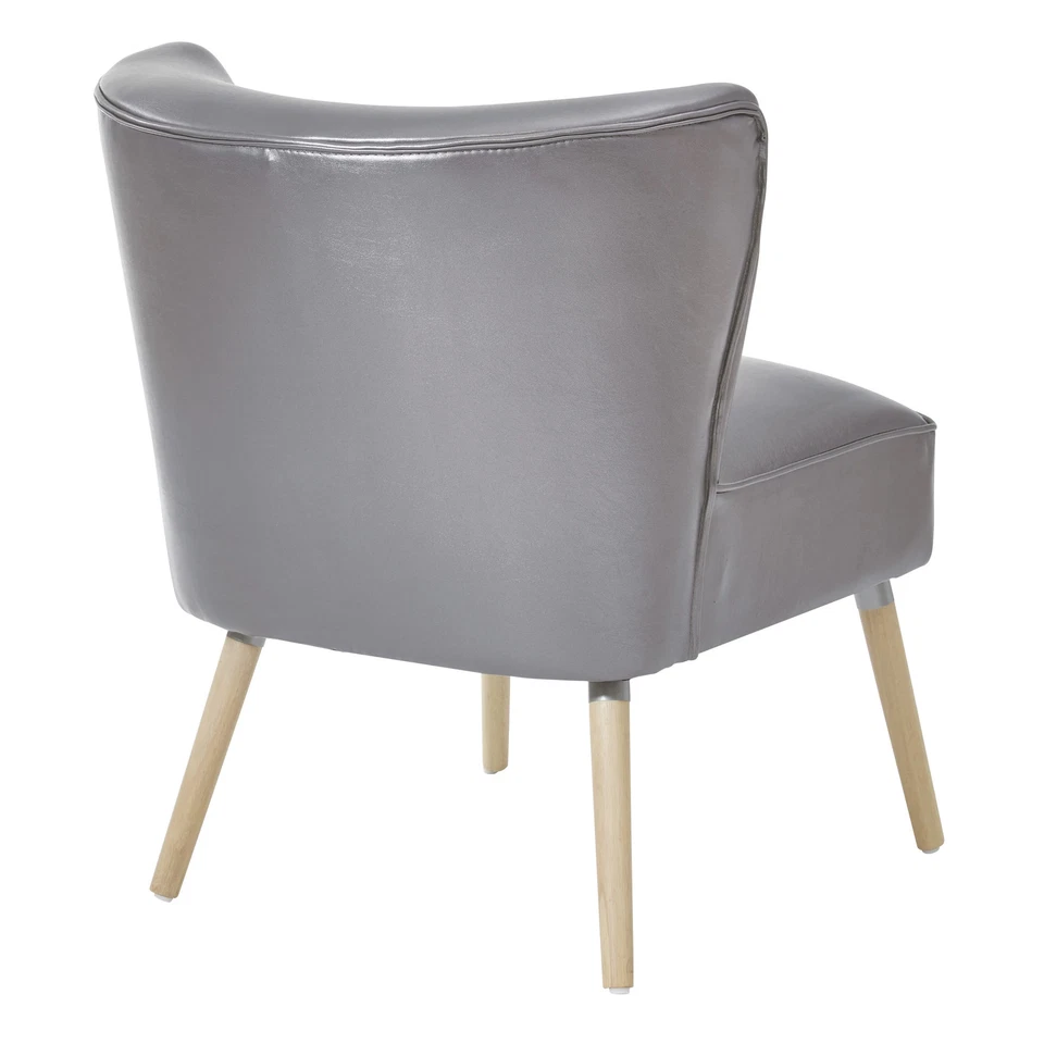 Amity Side Chair in Sizzle Pewter Fabric with Solid Wood - Image 4 of 4