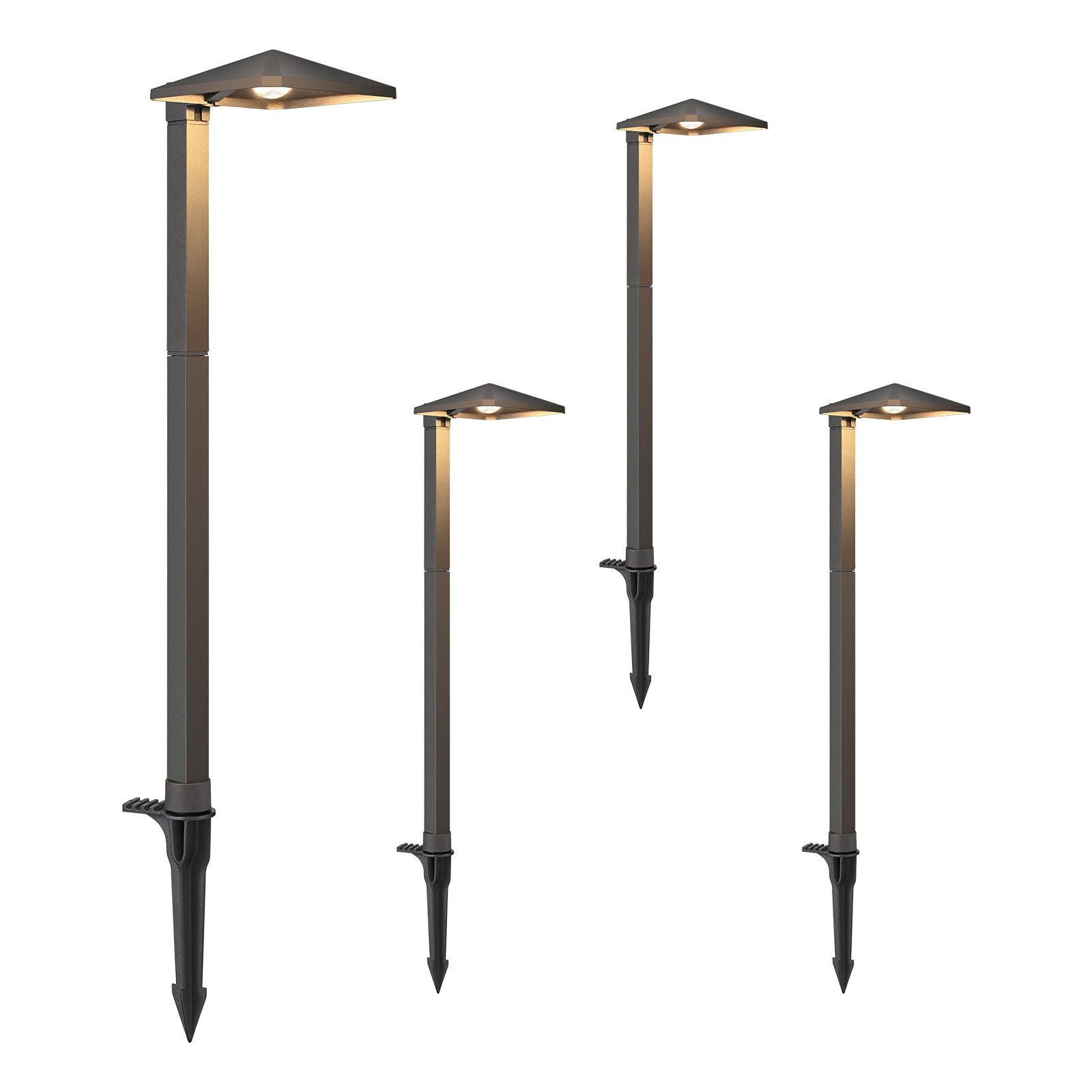 EDISHINE 4 Pack Low Voltage Landscape Lights, 3W 230LM 3000K LED Pathway Lights