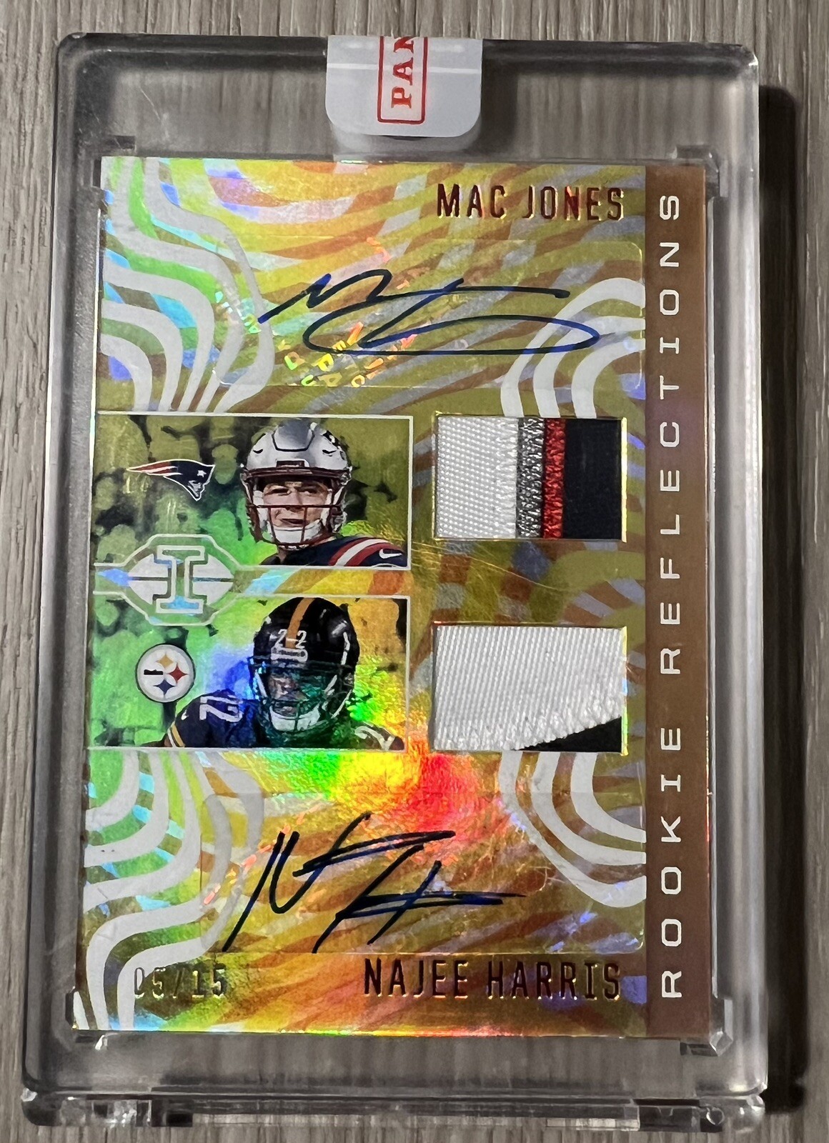 2021 Panini Illusions Mac Jones / Najee Harris RC Auto 4 Color RPA 05/