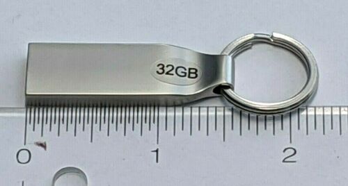 Key Chain USB Flash Drive - 2.0 - unbranded - Gold or Silver - 8GB / 32GB - Picture 3 of 5