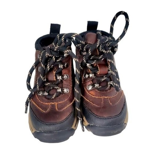 Timberland Brown Leather Toddler Boys Hiking Boots Size 5 - Picture 2 of 6