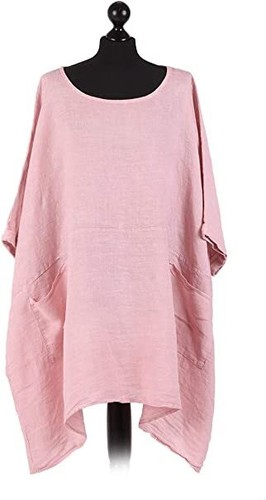 Italian Ladies womens Plain Tunic Top Shirt blouse Quirky Lagenlook cotton Dress - Picture 52 of 66