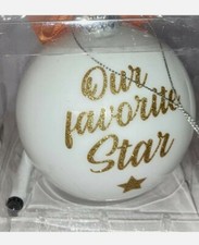 NEW Our Favorite Star Personalizeable Glass Basketball Ornament