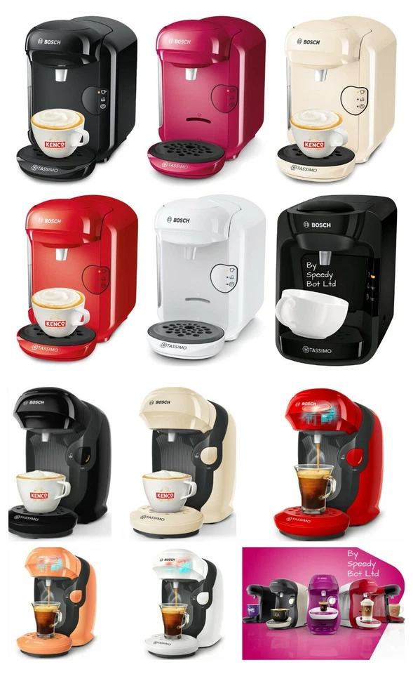Bosch TASSIMO Kaffeevollautomat Schwarz Rot Creme Lila Weiß Rot (OR) Verschiedene Pods - Bild 2 von 4