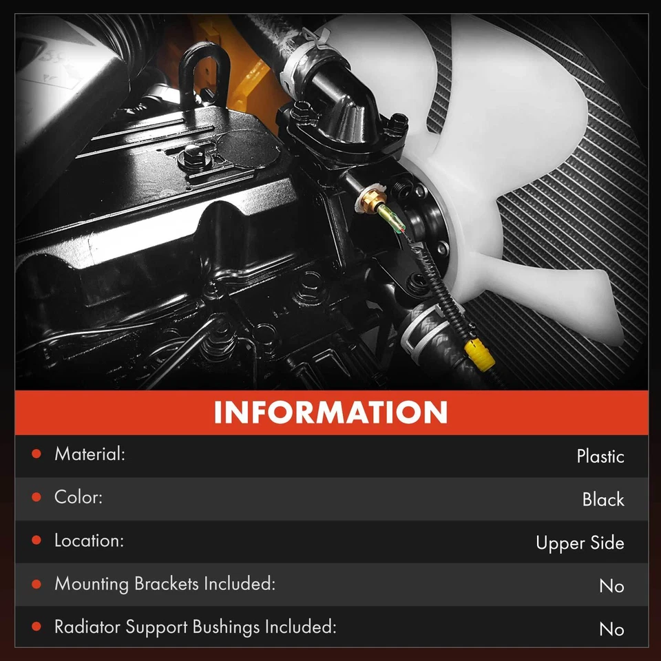 Cubierta superior del ventilador de refrigeración del radiador para Chevy Express 3500 GMC Savana 2500 03-20 Foto 2 de 4