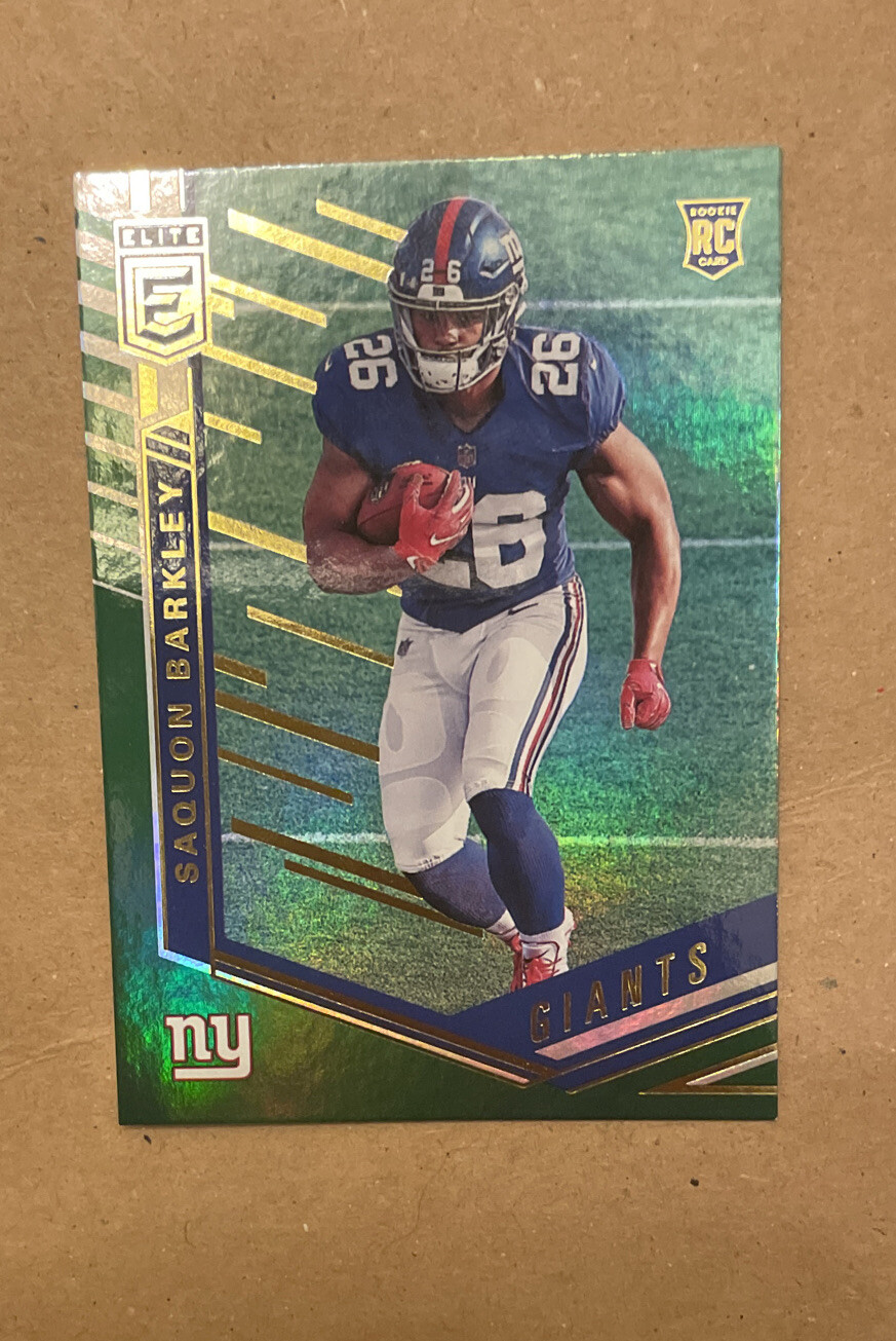Saquon Barkley 2018 Donruss Elite Rookie Green Parallel RC Giants