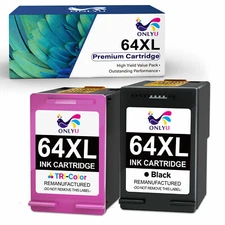 64XL Black Color Ink for HP 64-XL Envy 6255 6258 7155 7158 7164 7820 printer Lot