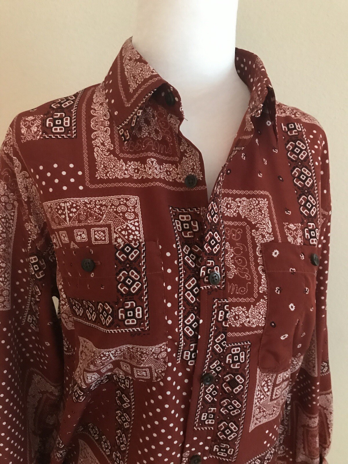 BEAMS BOY pattern print button down Long sleeve s… - image 15