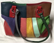 Dasein Women Handbag Real Leather Work Satchel Padlock Purse Tote Bag w/ Zipper