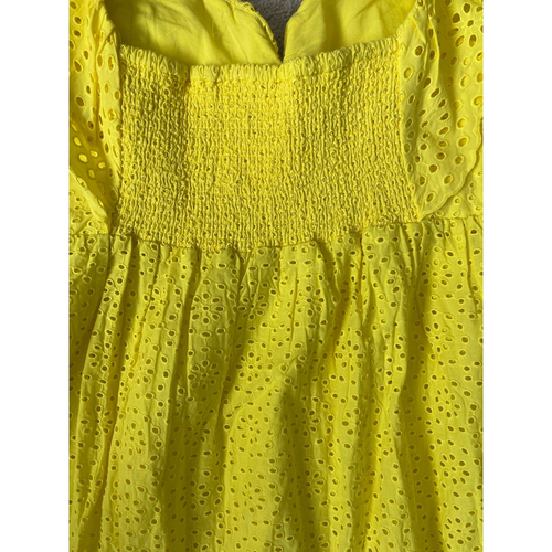 Lilly Pulitzer Resort Yellow Daisy Dreams Eyelet Asteria Dress Size 14 - Picture 8 of 16