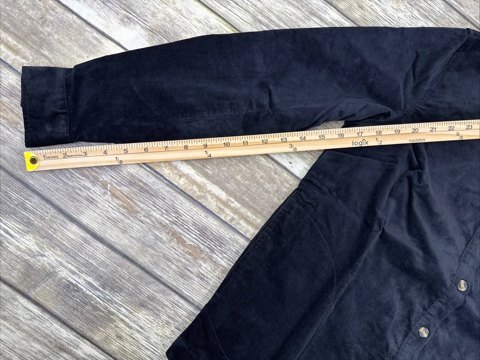 Denim & Co Chaqueta de Pana Elástica con Bolsillos Talla XS Negra NUEVA Foto 4 de 4