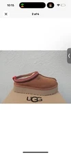 UGG TAZZ CHESTNUT SUEDE PLATFORM SLIPPERS SHOES, WOMEN US 9/ EUR 40 ~NEW