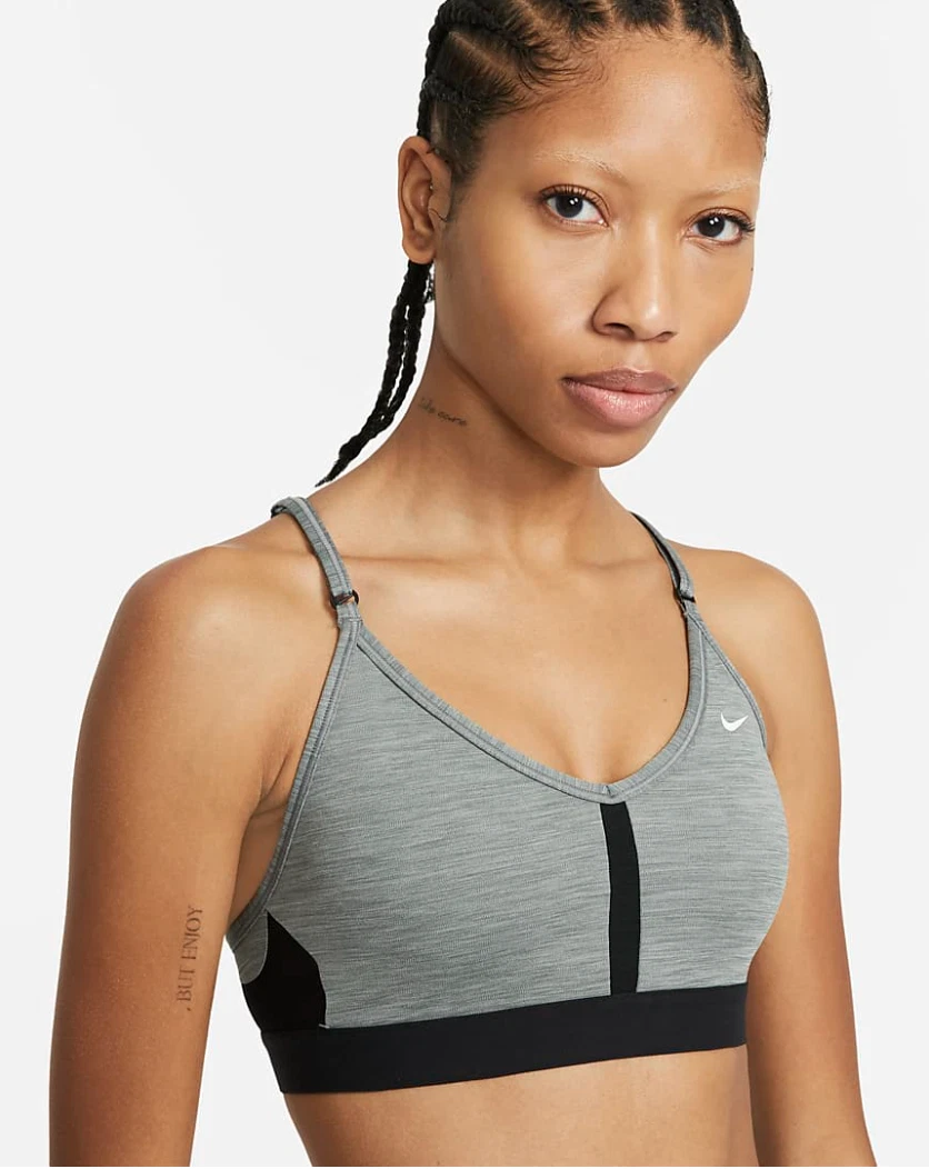 NIKE Women's Dri-FIT Indy Padded V Neck Sports Bra Low Impact Size