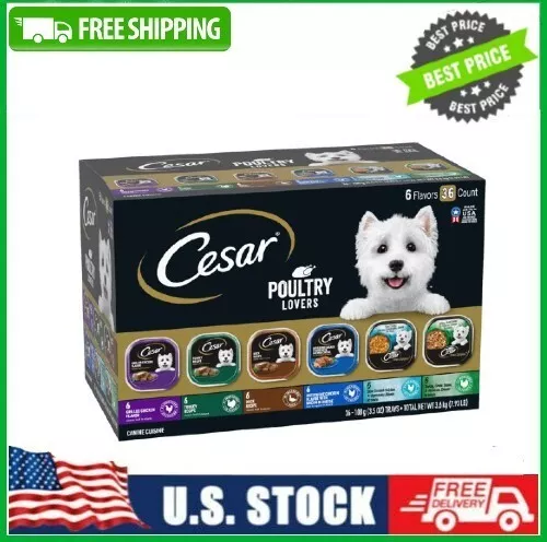 36 Pack CESAR Classic Poultry Lovers Variety Wet Dog Food Variety