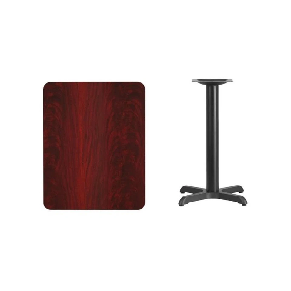 Mesa de jantar Bowery Hill 24" x 30" restante em preto e mogno - Imagem 2 de 2