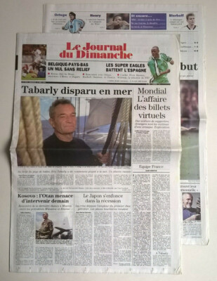 LE JOURNAL DU DOMINGO N°2685 du 14/06/1998 - Mondial de football / TABARLY DISPARU