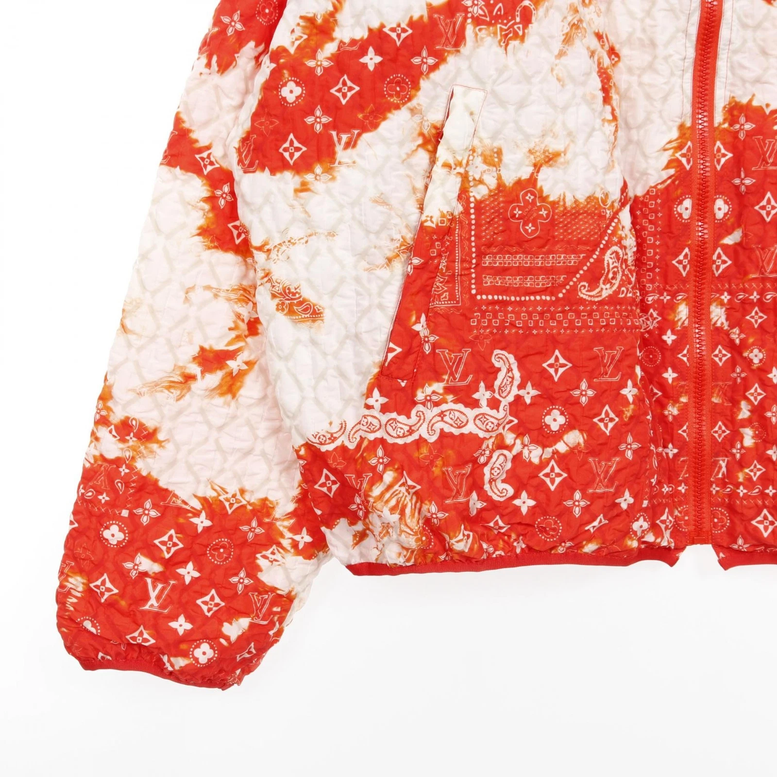 LOUIS VUITTON（LV） LOUIS VUITTON Monogram Bandana Giacca Nylon RM22MNW1HNB12W Nylon Bianco Arancione 54