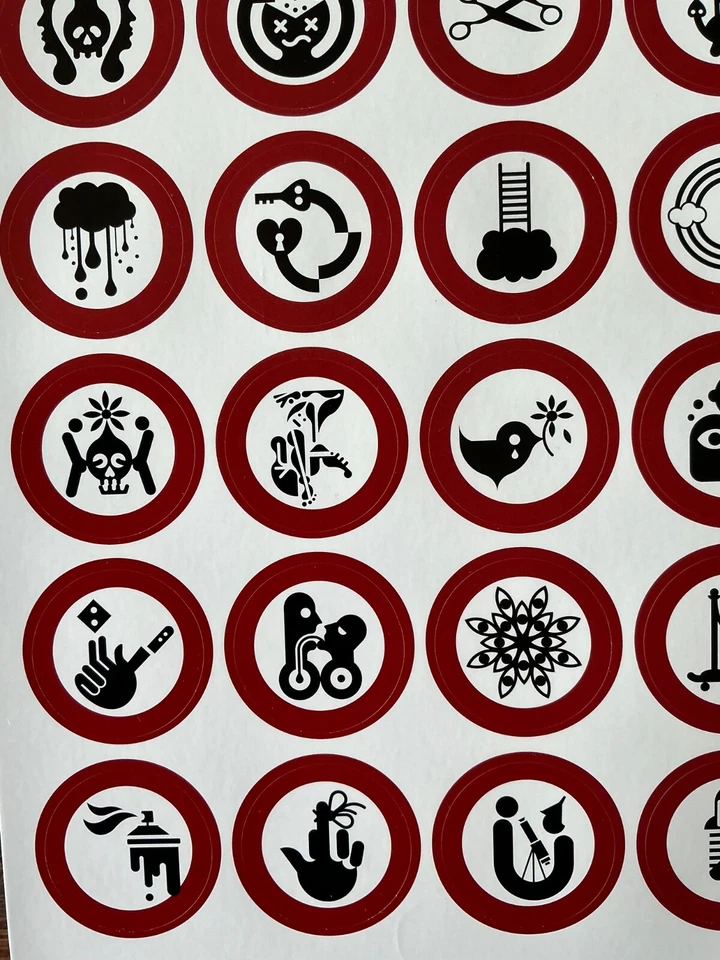 Ryan McGinness, Kenzo Minami + Tara McPherson + Neckface + Art Sticker Sheet - Image 4 of 4