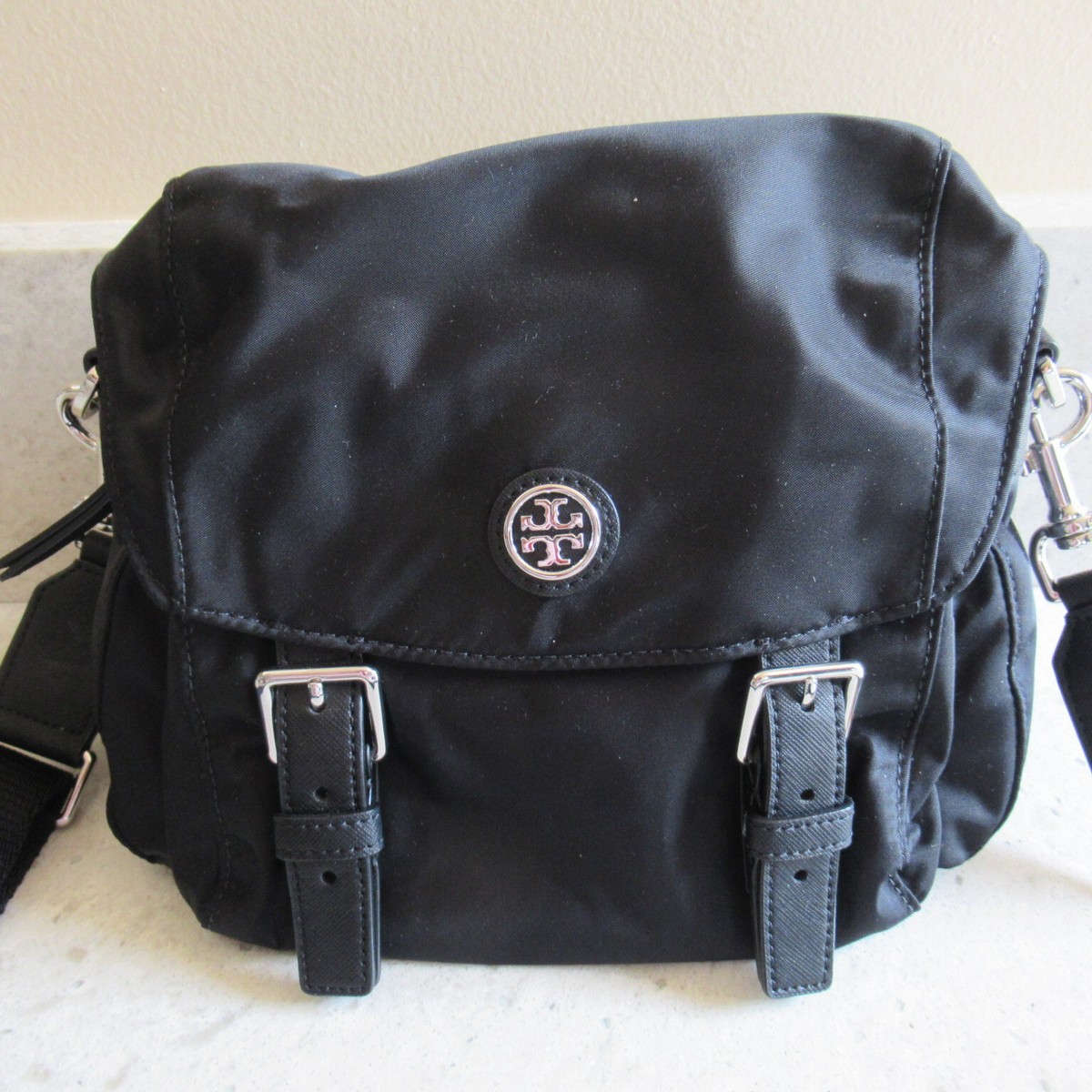 ショルダーバッグ・ポシェット Small Nylon Messenger Bag Tory Burch Tory Burch Virginia Nylon Small Messenger Crossbody Bag